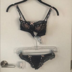 Navy and pink Elle macpherson lingerie set